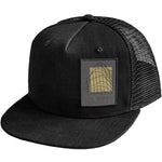 MAJESTY - PEAK Flat Brim Trucker Style Hat - Black - Majesty Skis | USA