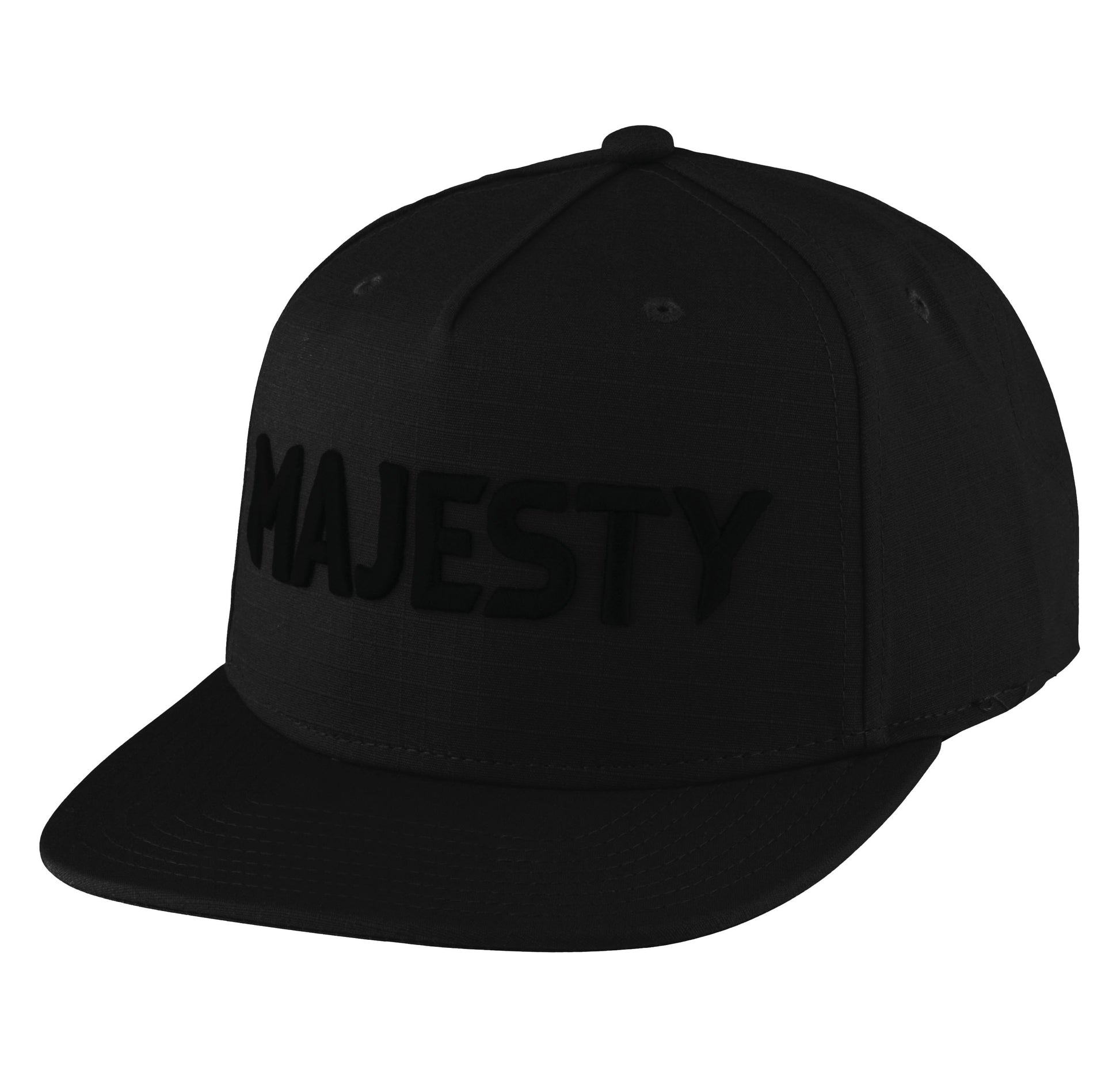 MAJESTY - TACTIC Flat Brim Baseball Style Hat - Black - Majesty Skis | USA