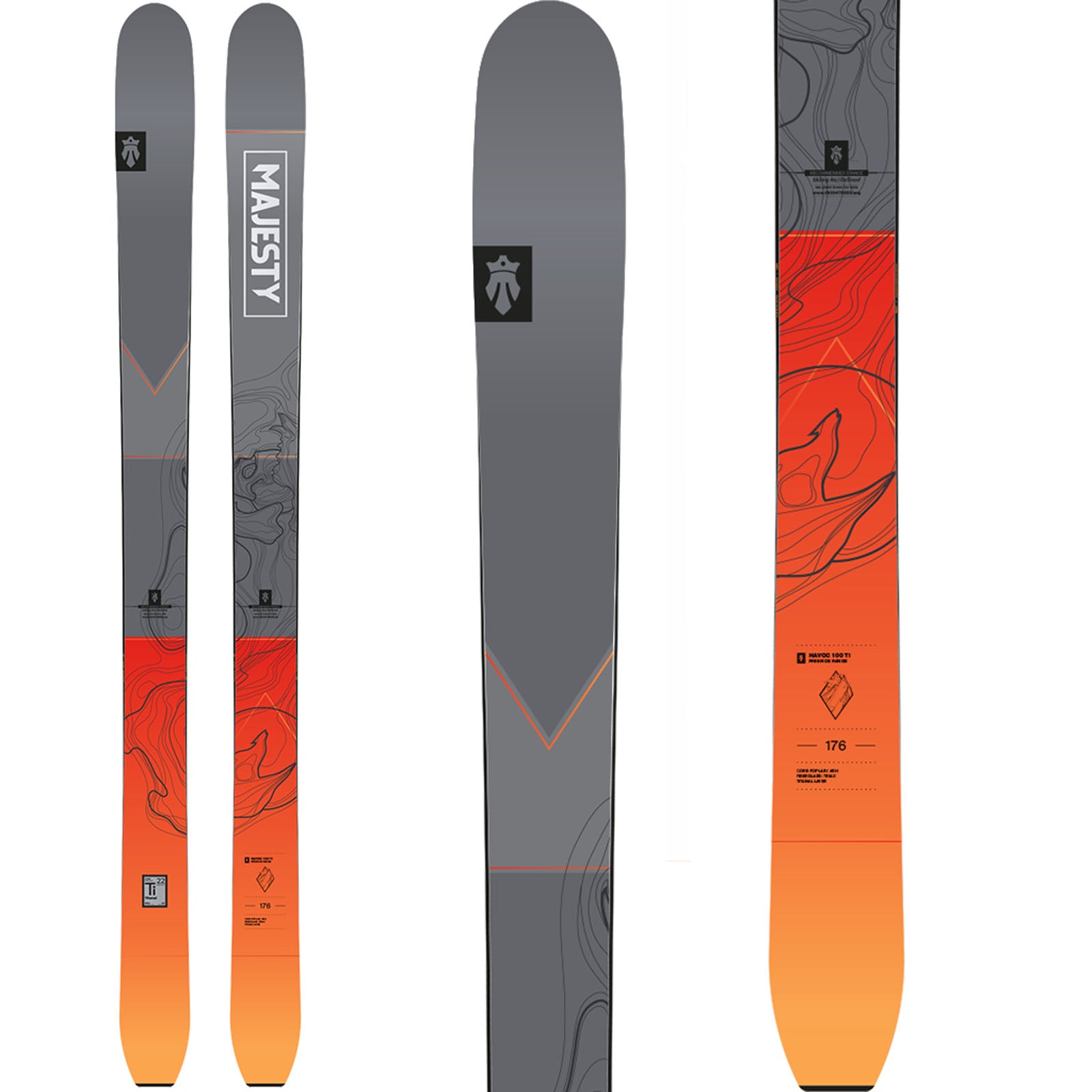 Havoc 100 Ti - All-Mountain Freeride Skis | 100 mm - Majesty Skis | USA