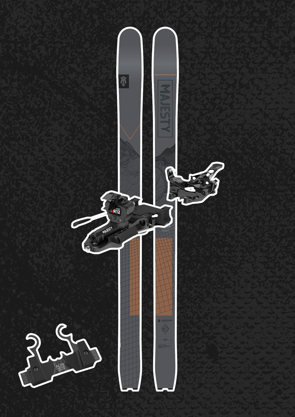 Majesty Superpatrol Carbon lightweight touring skis MAJESTY SKIS USA