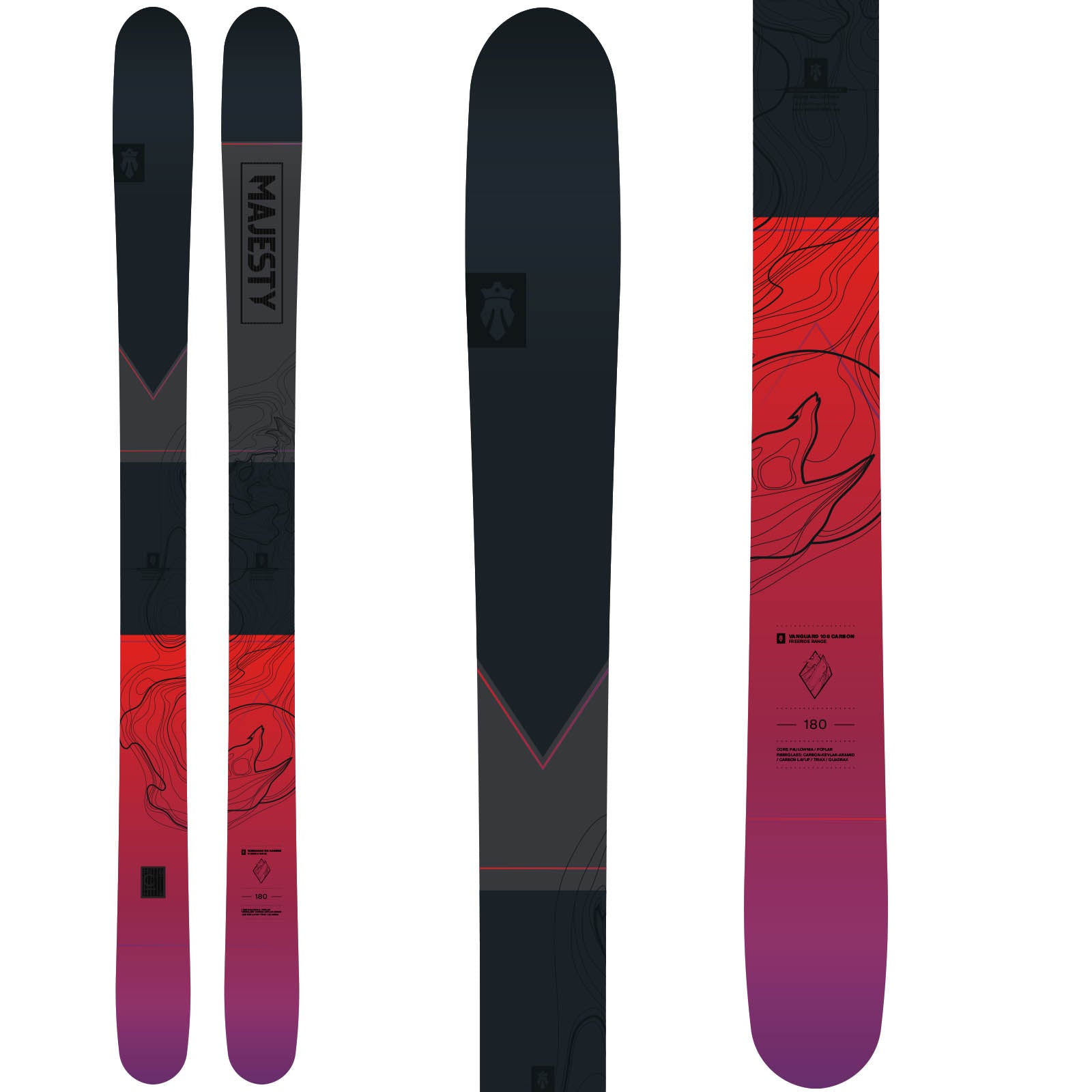 NEW | Vanguard 108 Carbon - Freeride Skis | 108 mm - Majesty Skis | USA