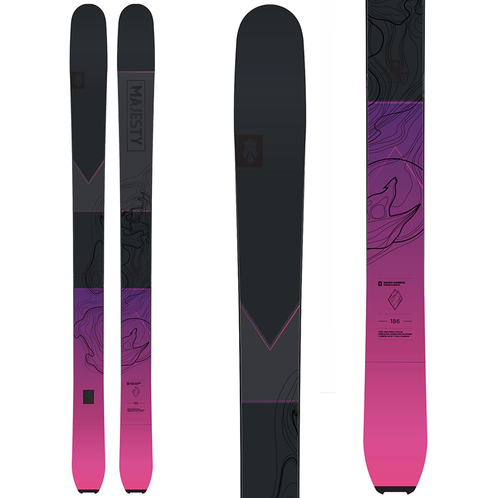 Havoc 110 Carbon - Freeride Touring Skis | 110 mm - Majesty Skis | USA