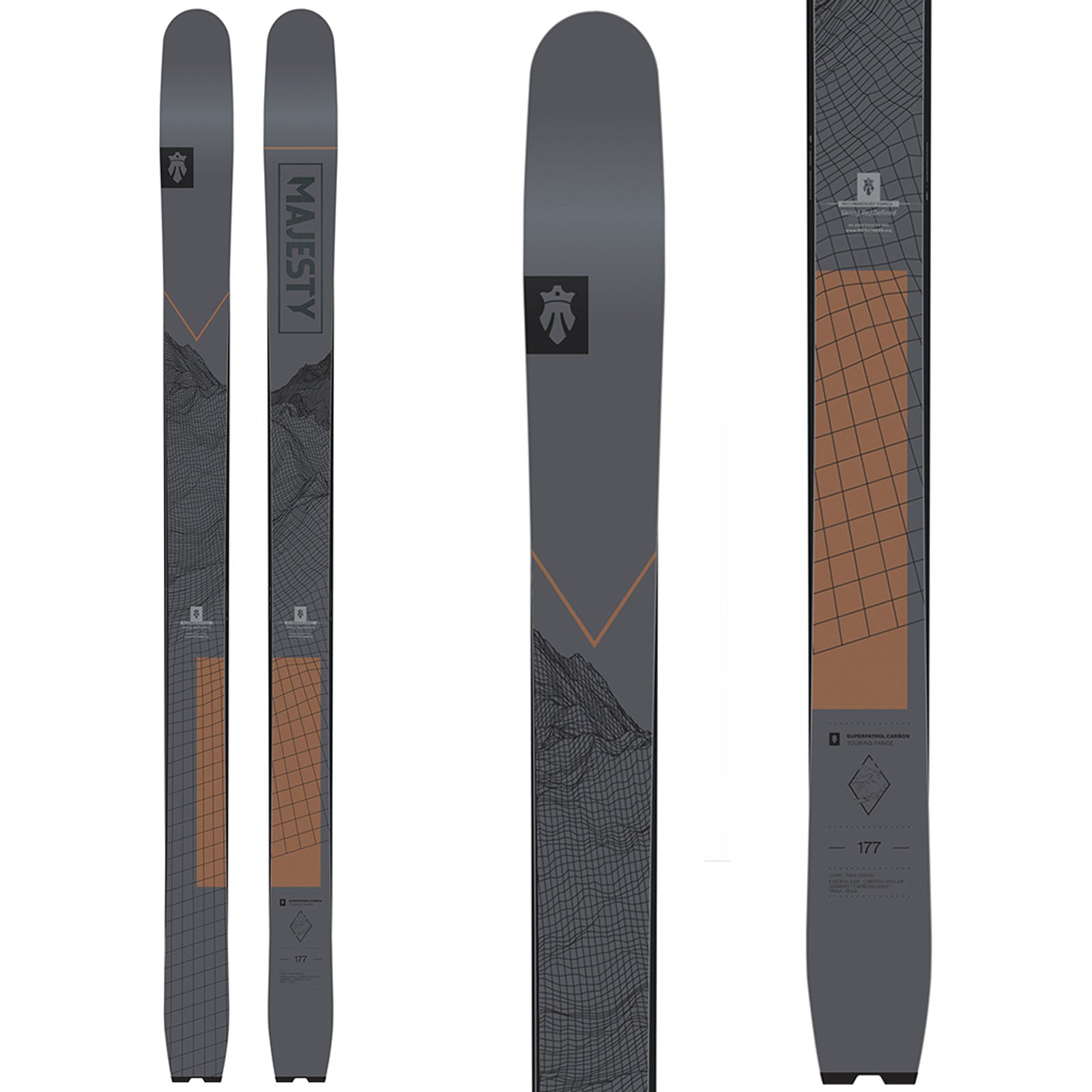 Superpatrol Carbon - 95 mm Touring Skis 2024 - Majesty Skis | USA