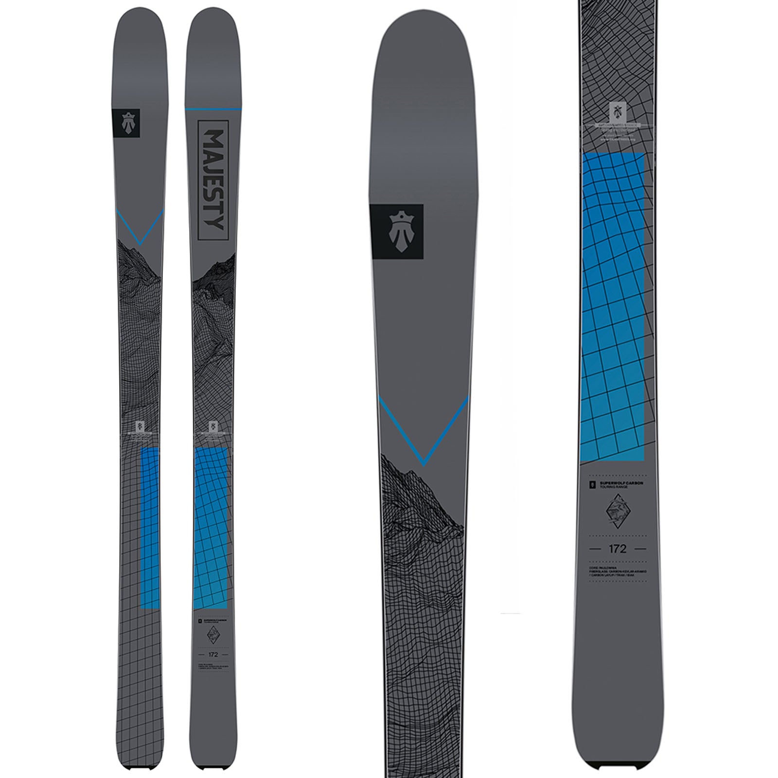 Superwolf Carbon - 91 mm Touring Skis 2024 - Majesty Skis | USA