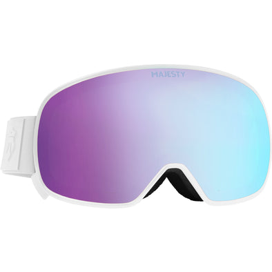 FORCE-S Women's Snow Goggle - White Frame with Rose Lens