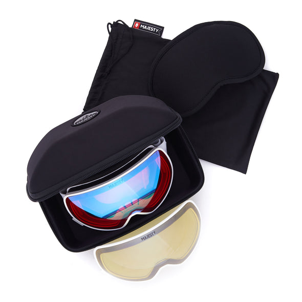 FORCE-S Women's Snow Goggle - White Frame with Rose Lens