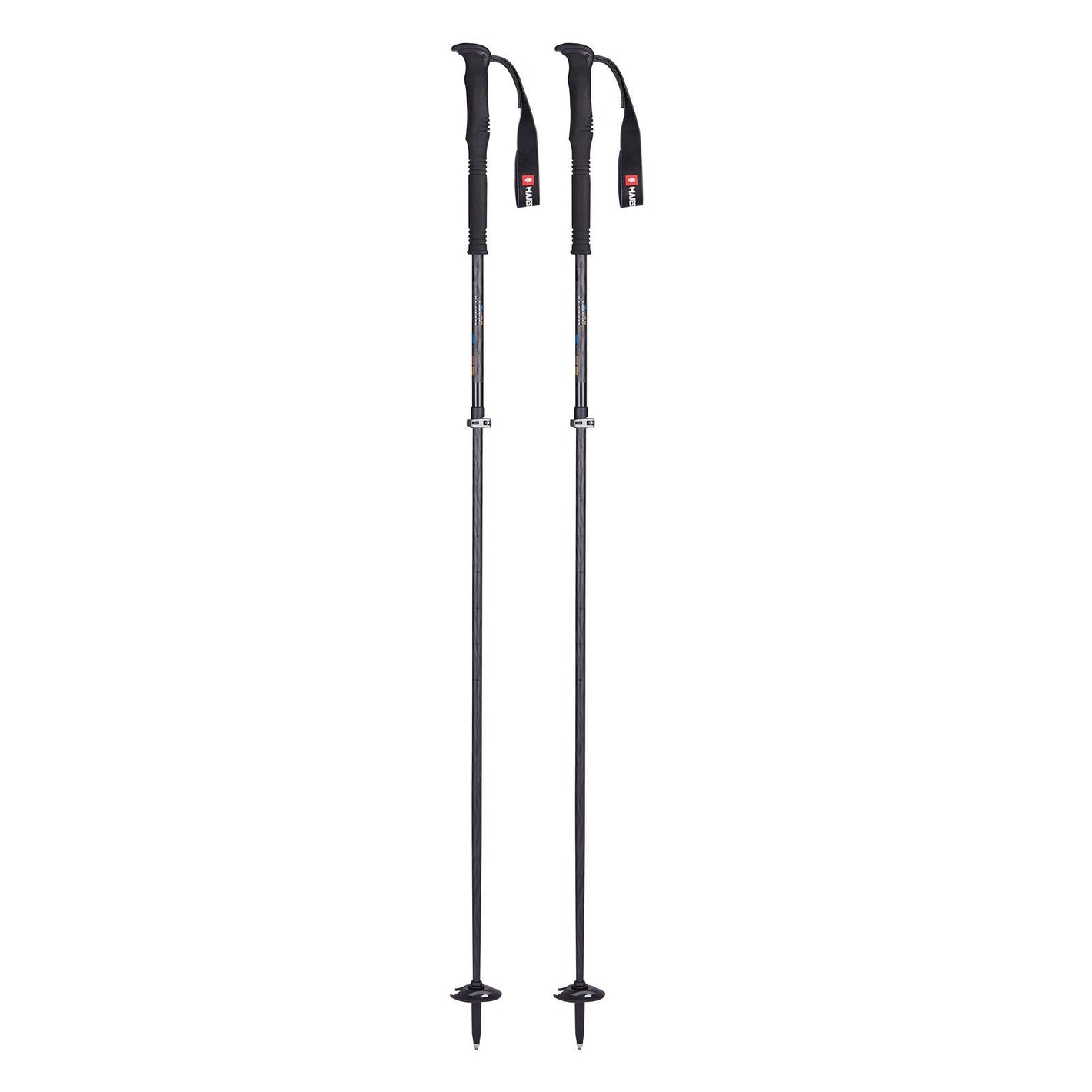 Majesty Carbon Touring Ski Poles - 2p Telescopic - 197 grams - Majesty Skis | USA