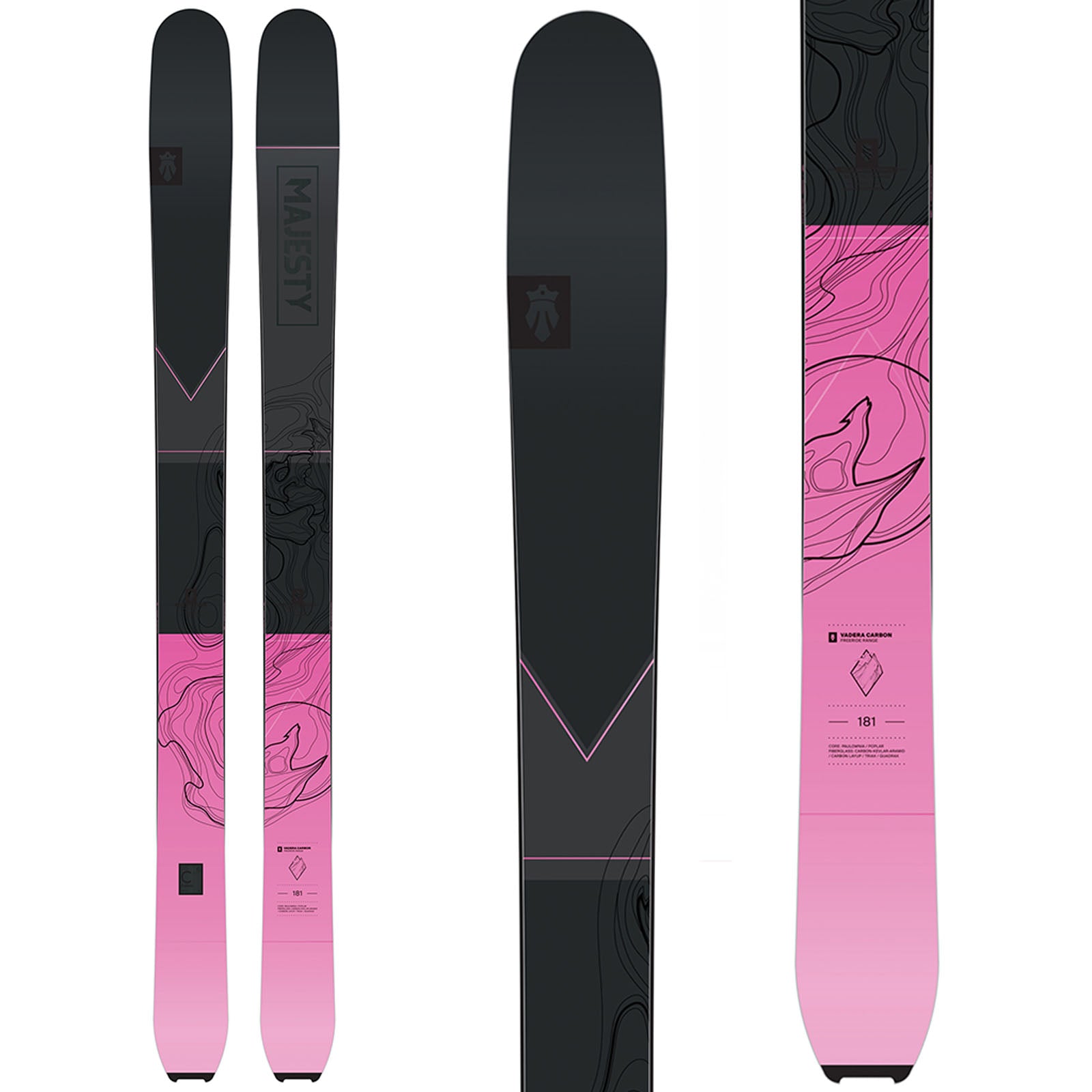 Vadera Carbon (W) - Women's Freeride Touring Skis | 110 mm - Majesty Skis | USA