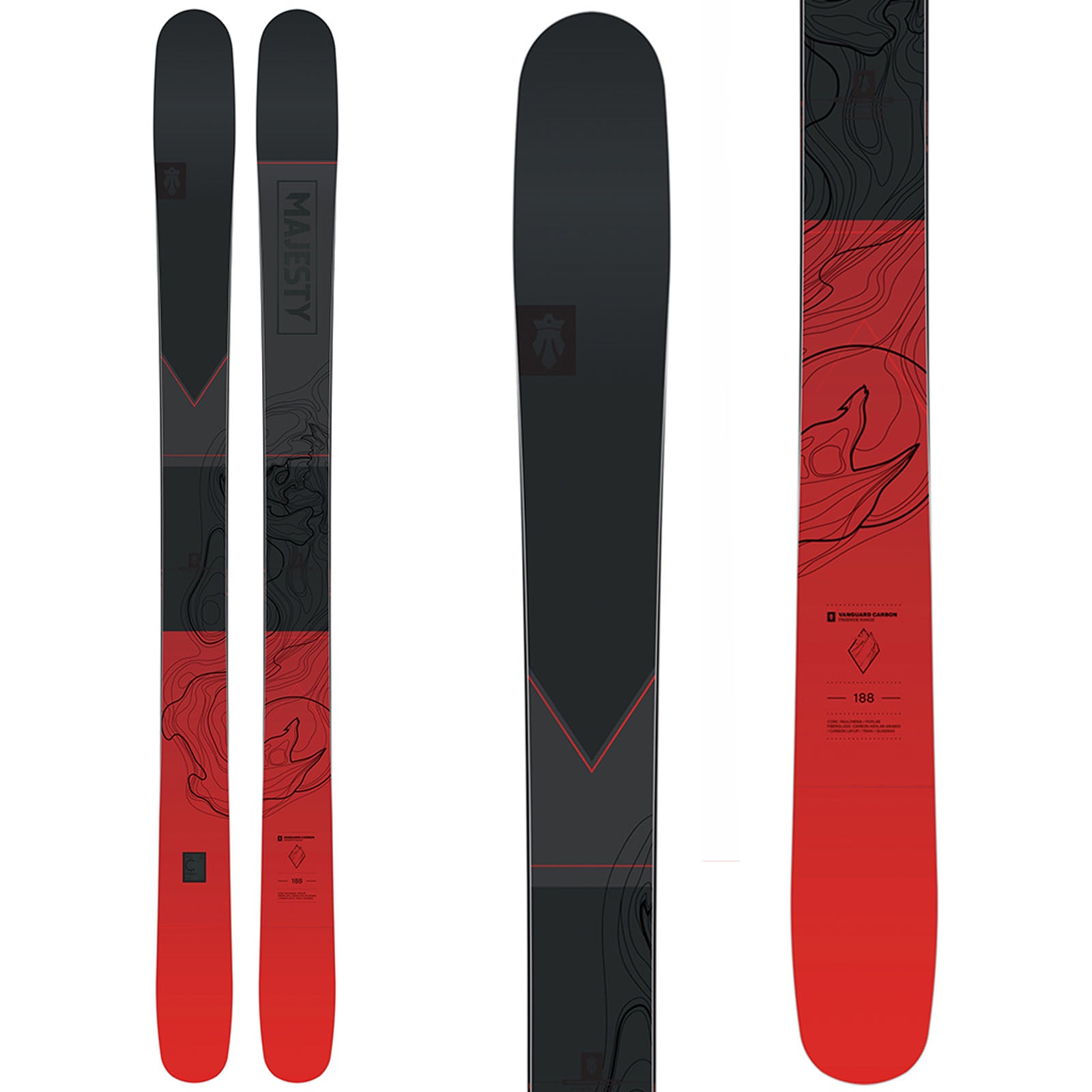 Vanguard 118 Carbon - Backcountry Freeride Skis | 118 mm - Majesty Skis | USA