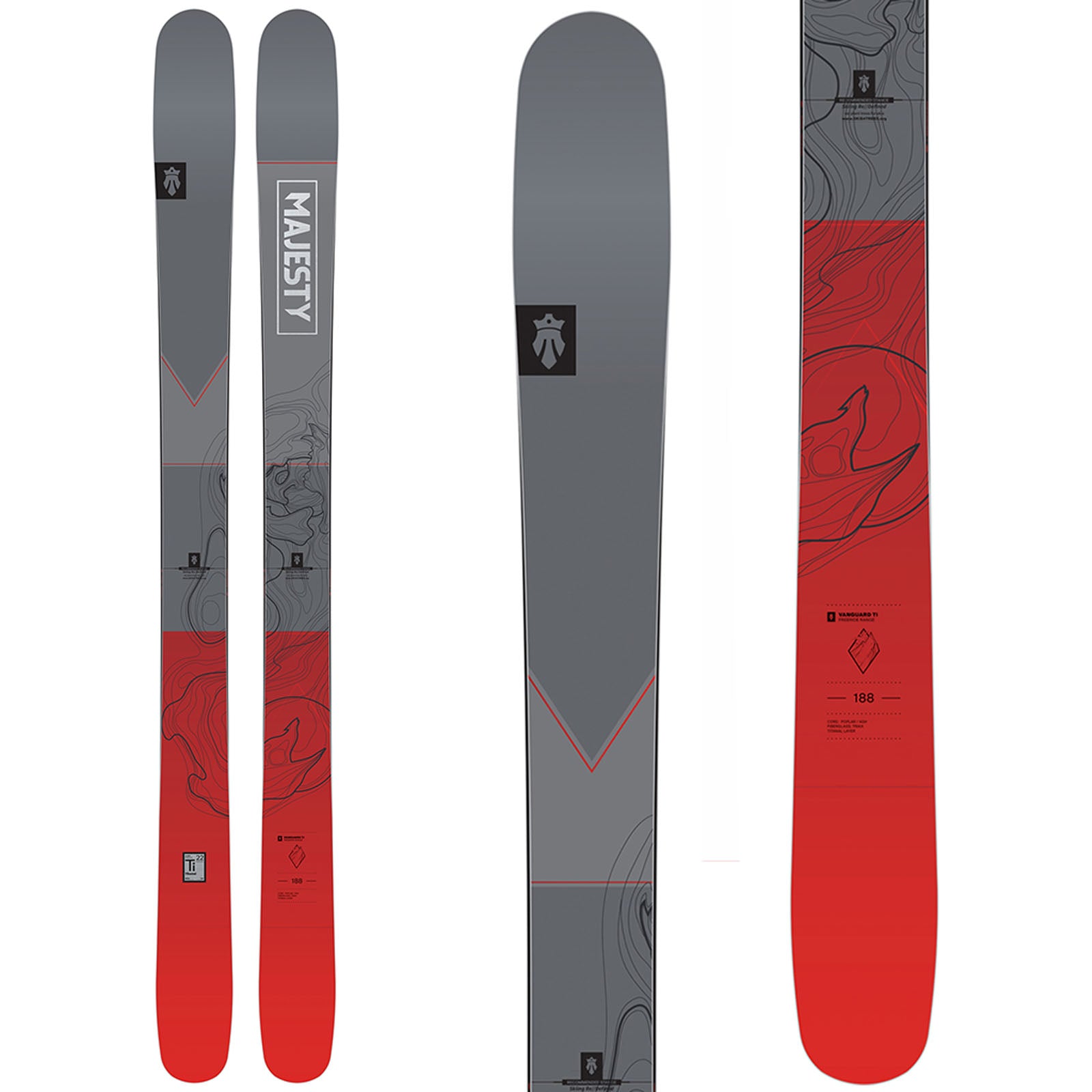 Vanguard 118 Ti - Backcountry Freeride Skis | 118 mm - Majesty Skis | USA
